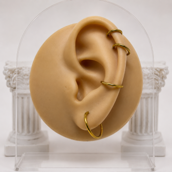 Gold basic hoop