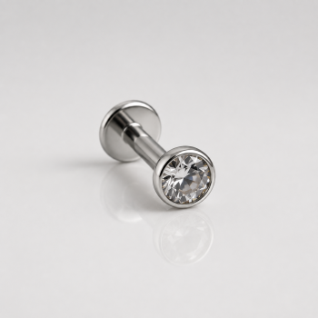 Round zircon flat back