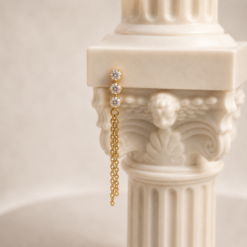 Chain & crystals flat back