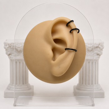Black helix hoop