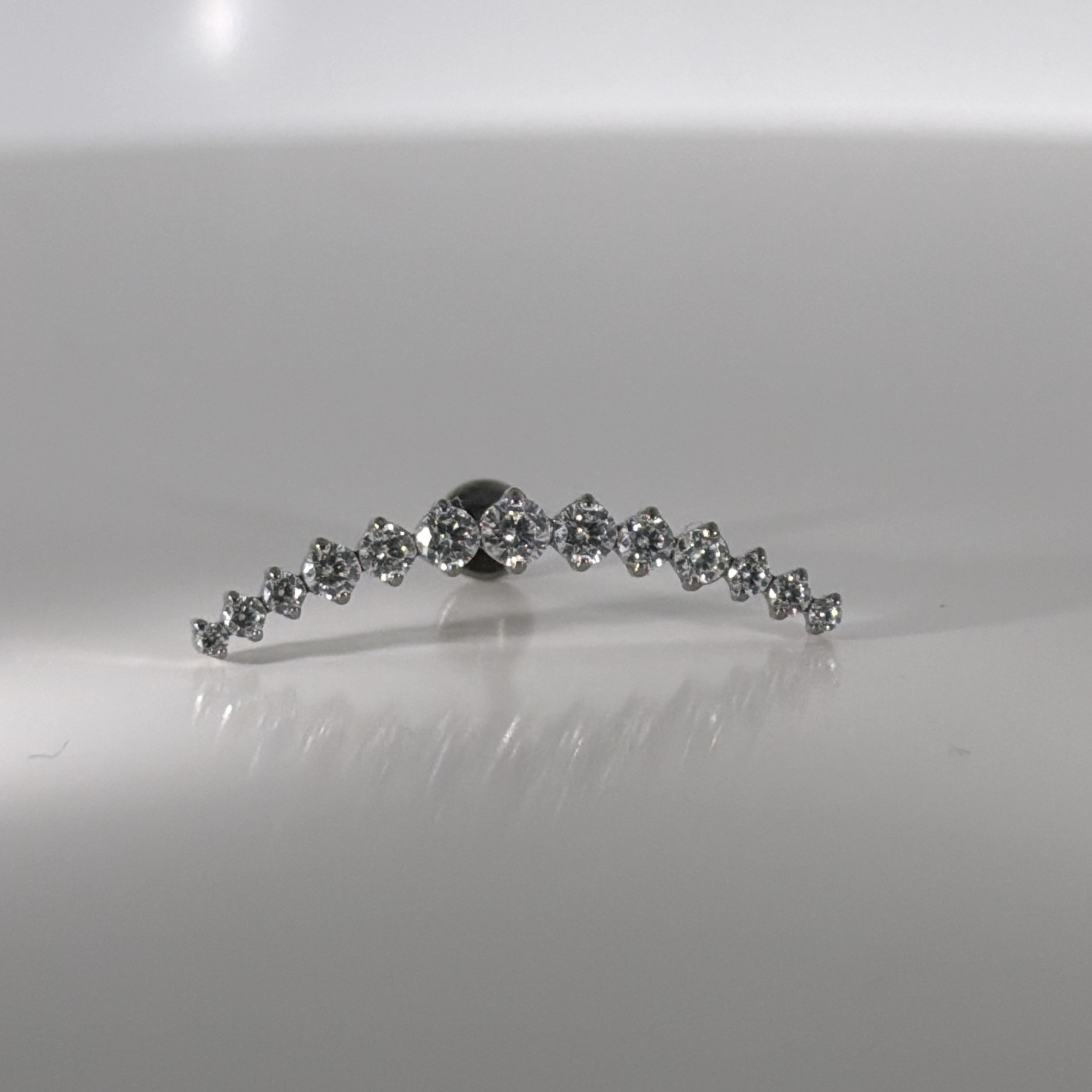 Wide helix zircon flat back - Image 2