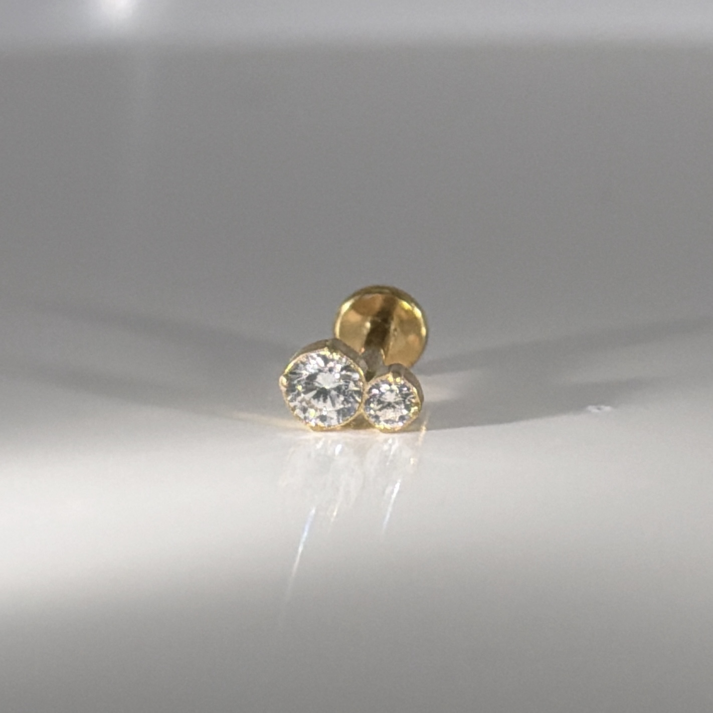 Two zircon flat back
