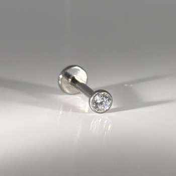 Round zircon flat back