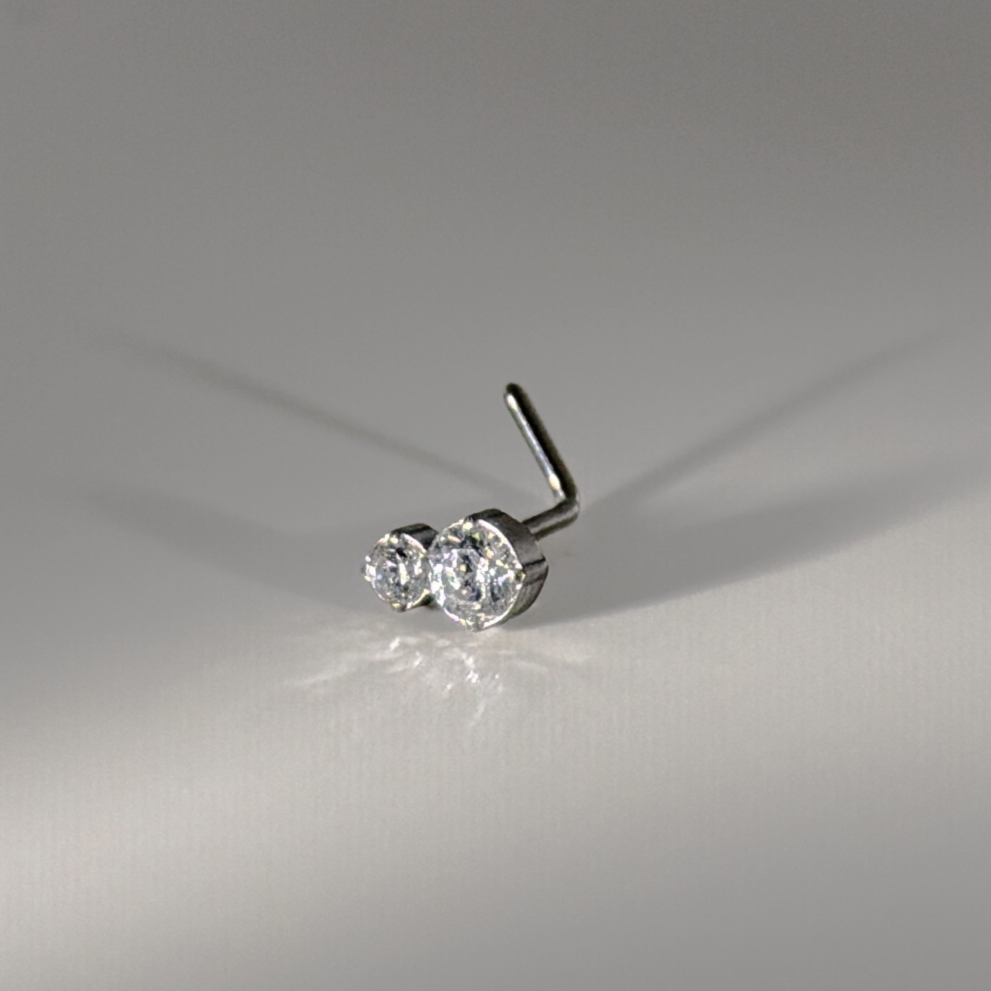 Two crystal L shape