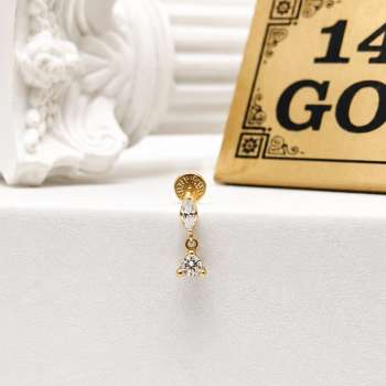 14k gold flatback