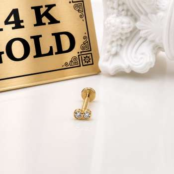 14k gold flatback