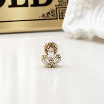 14k gold flatback