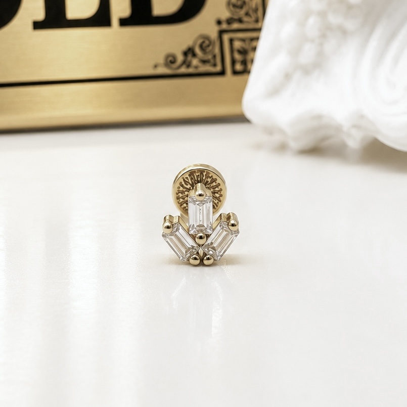 14k gold flatback