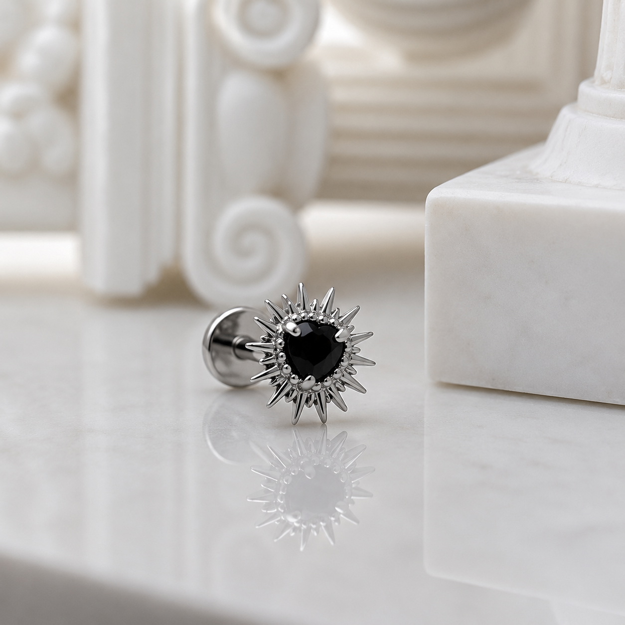 Black spiked heart