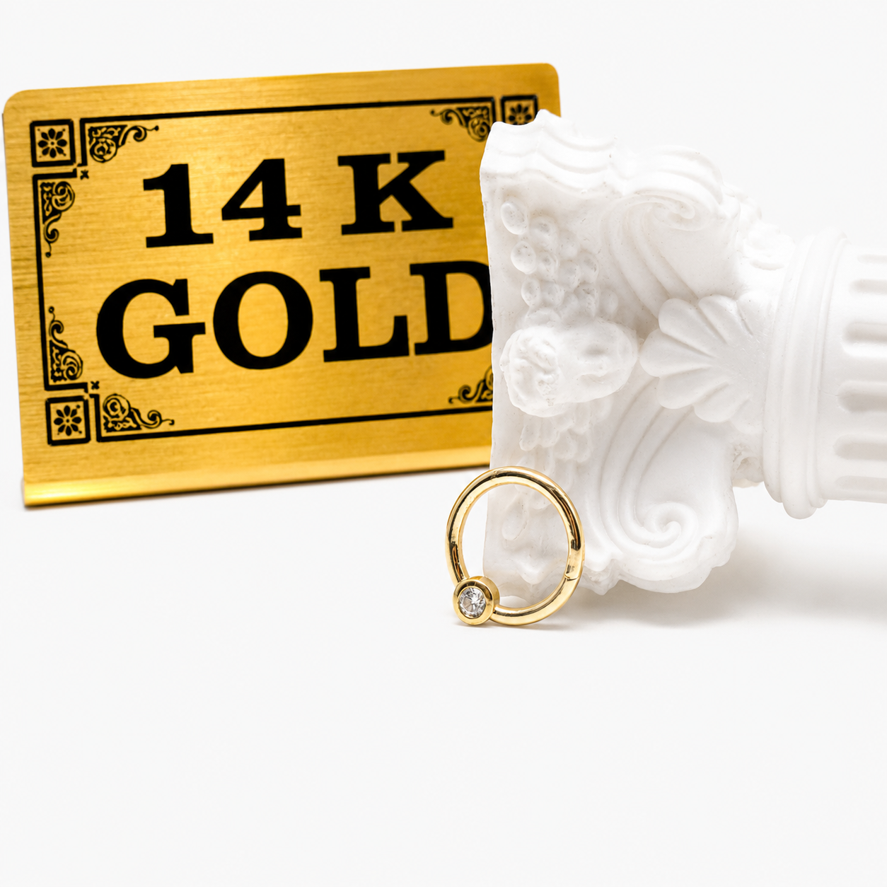 14k gold crystal