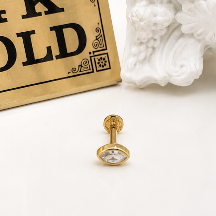 14k gold flatback