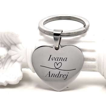 Bold heart keychain