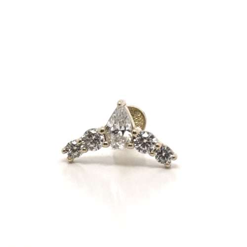 14k gold flatback