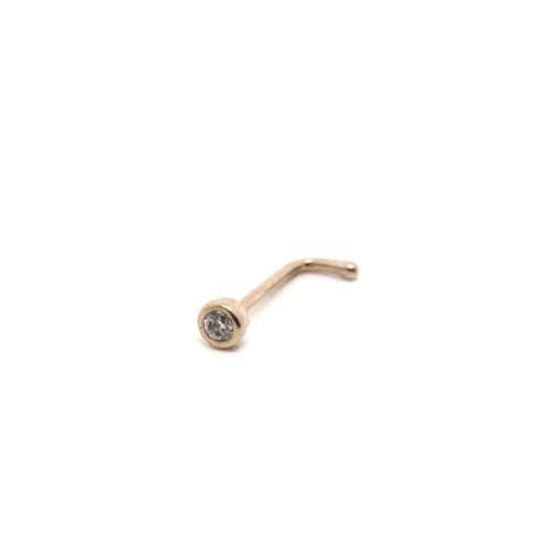 14k gold rose nose piercing