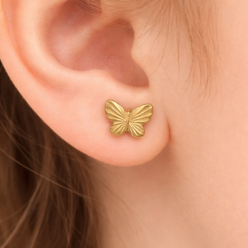 Gold butterfly flat back
