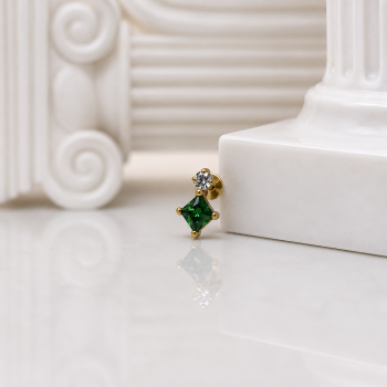 Minimal Green stone & crystal