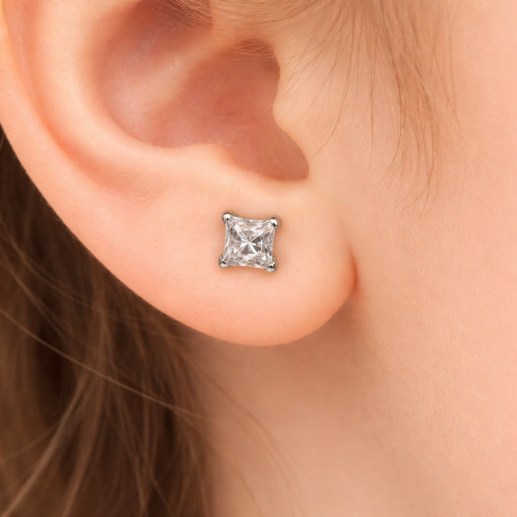 Square crystal flat back