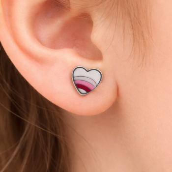 Pink heart flat back