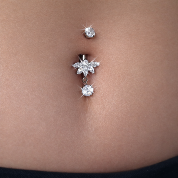 Sparkly flower belly