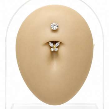 Butterfly belly piercing