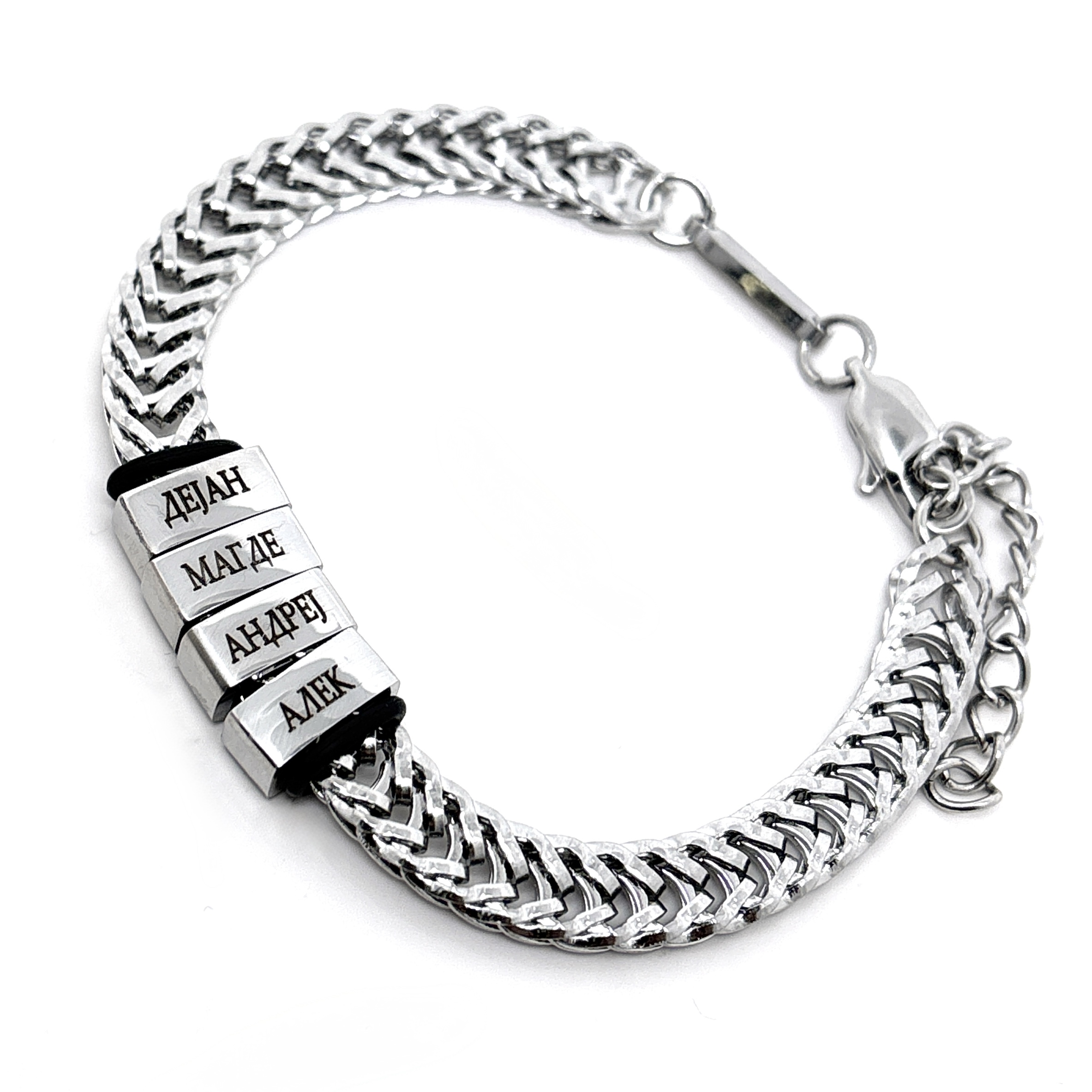 Men bracelet 4 squares - Image 3