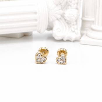 Детски обетки 14k злато