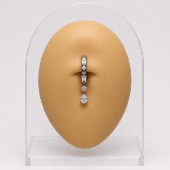 Silver belly ring luxe