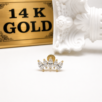 14k gold flatback