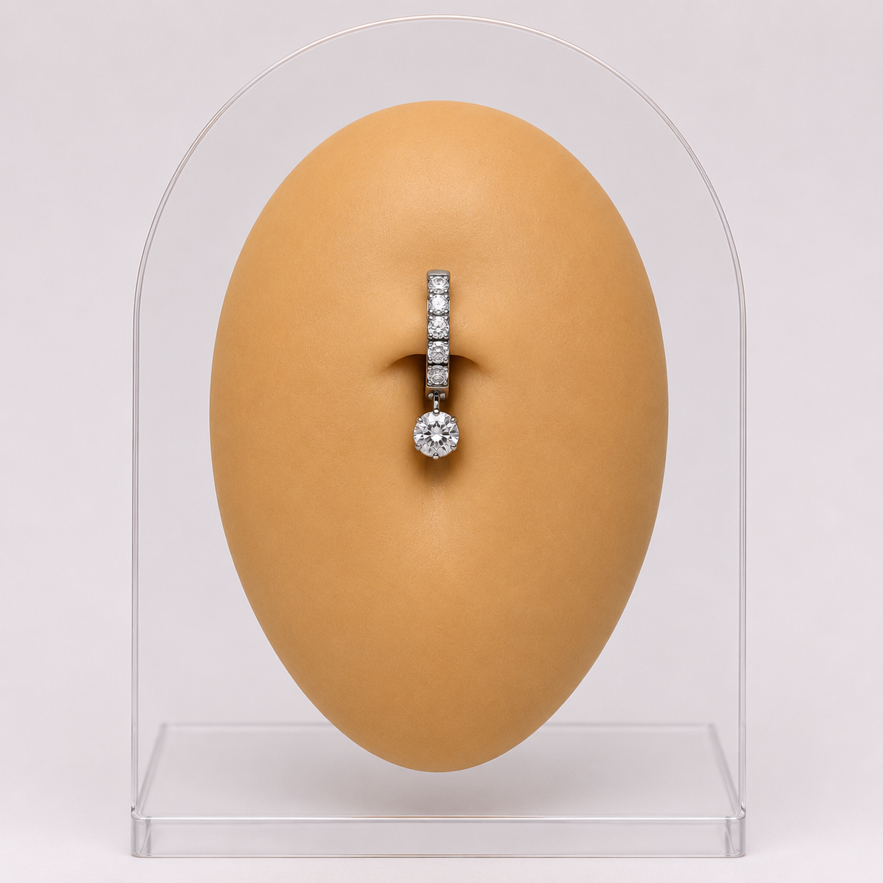Silver belly ring luxe