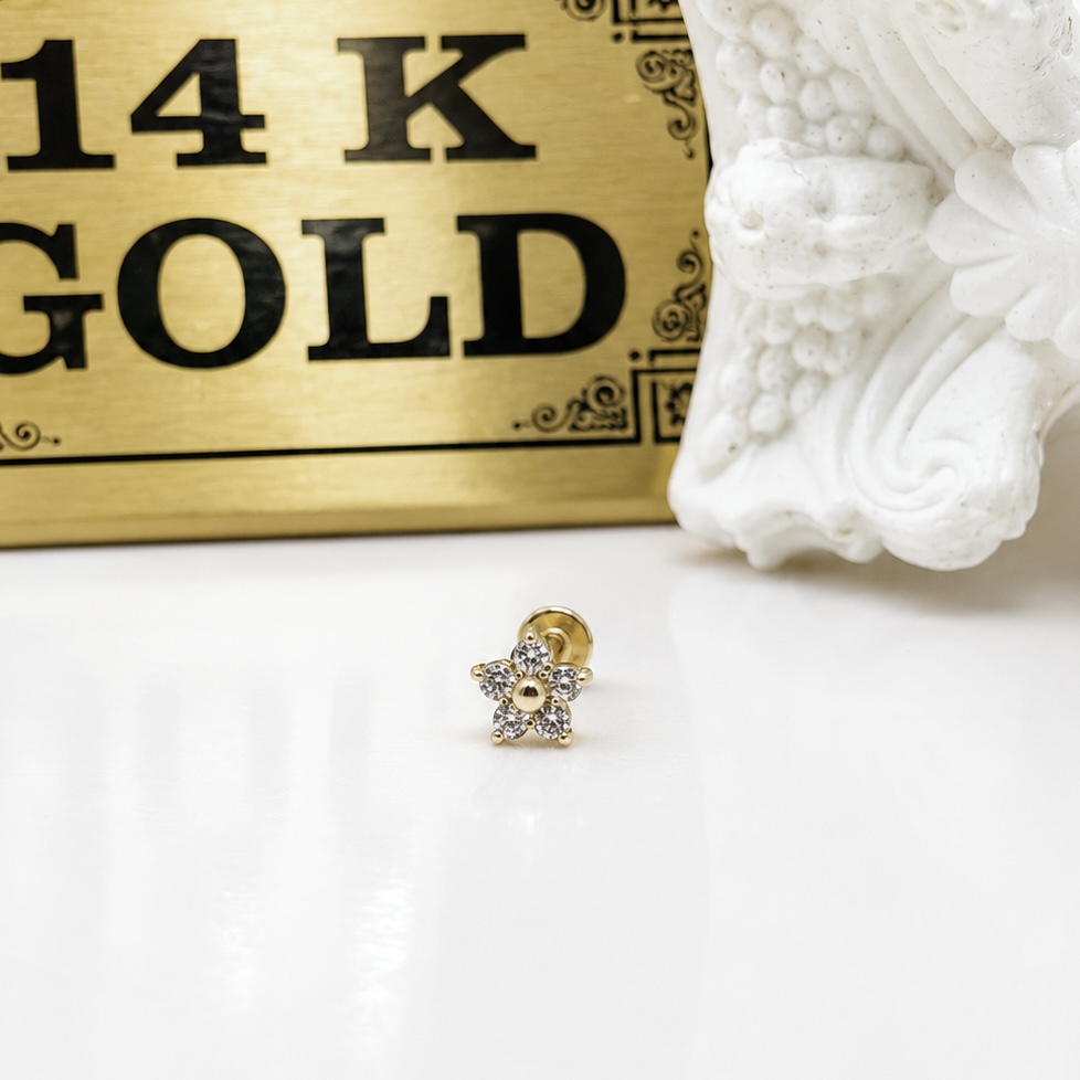 14k gold flatback