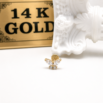 14k gold flatback