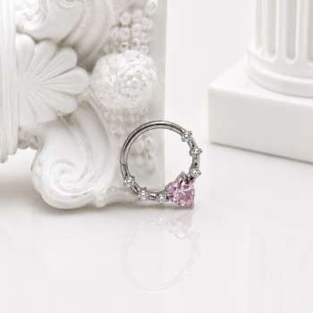 Pink heart daith 10mm