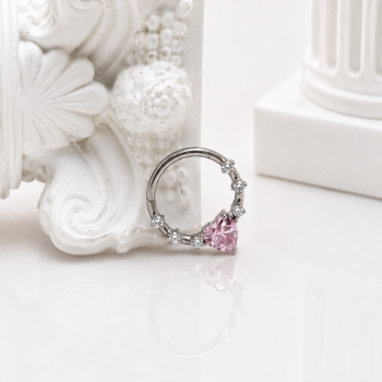 Pink heart daith 10mm