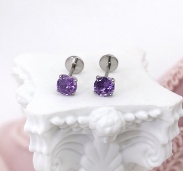 Purple round flatback