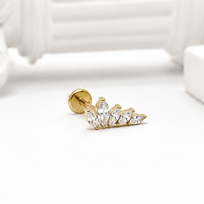 Golden luxe teardrop