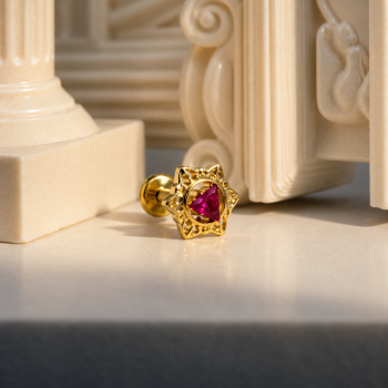 Deep rose golden flat back