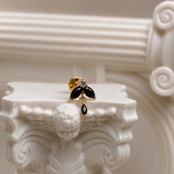 Black & gold drop