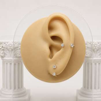 Open zircon golden hoop