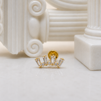 Bright gold crown flat back