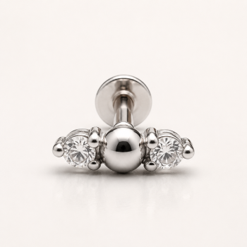 14k Crushing CZ White Gold