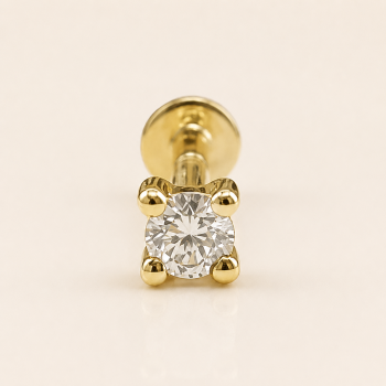 14k Gold Diamond 2 mm