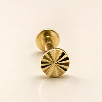 14k Disc Lazer Gold