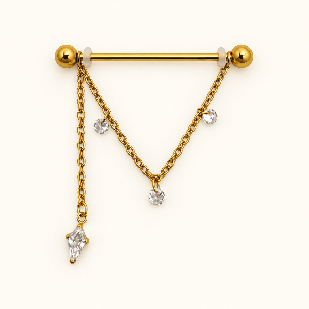 Golden zircon chains