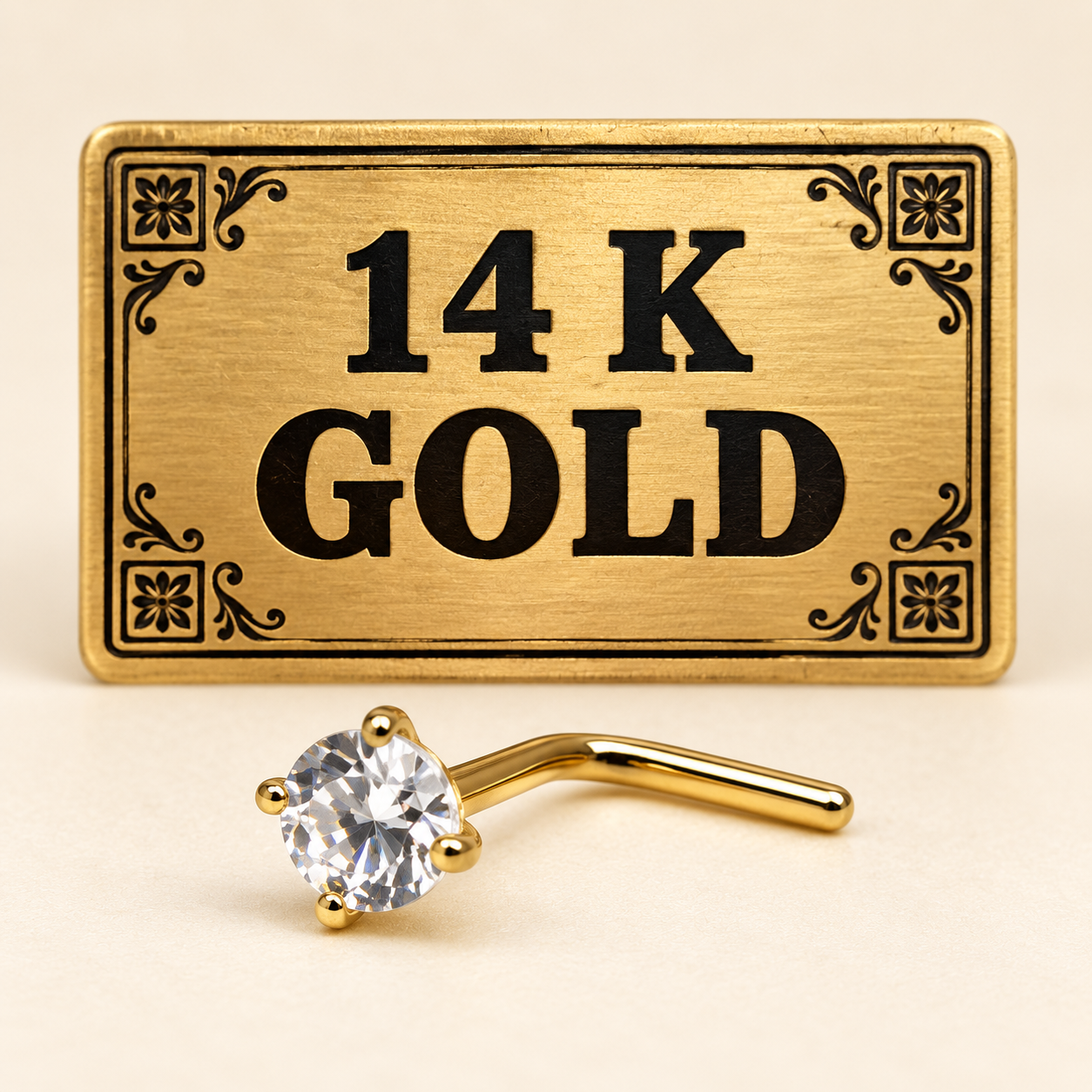 14k gold nostril