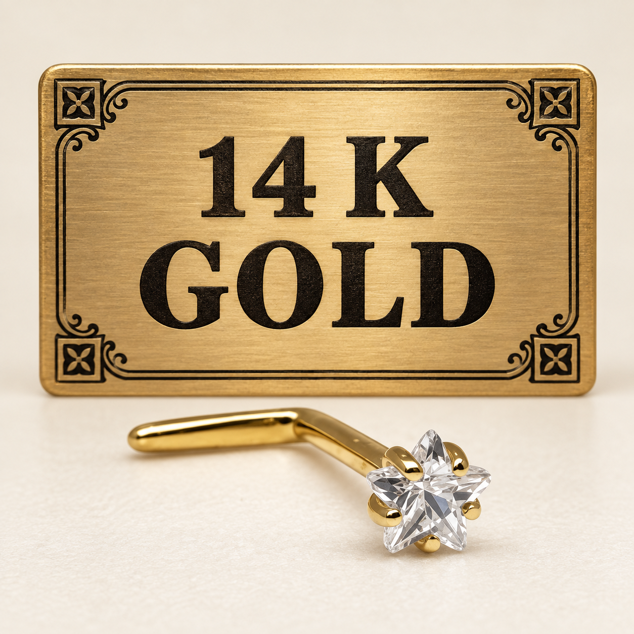 14k gold nostril
