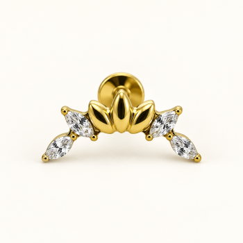 Crown helix in gold