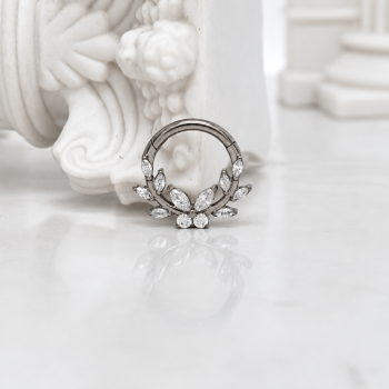 Luxury butterfly daith in silver