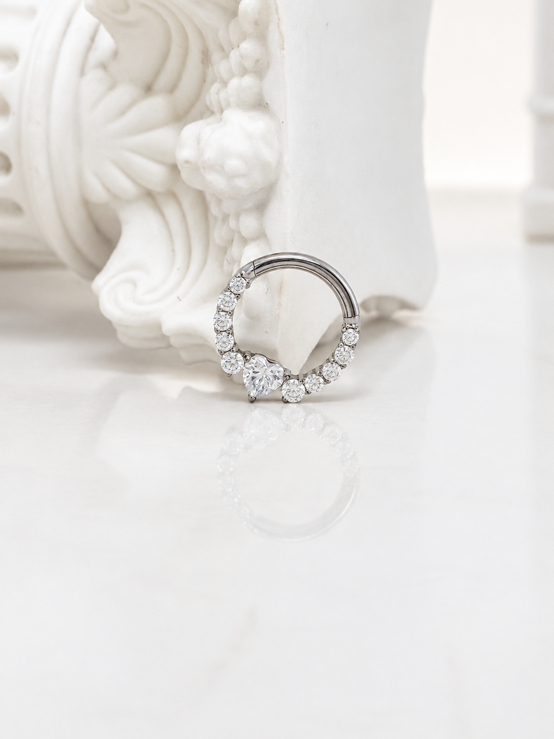 Simple heart daith in silver