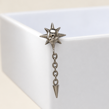 Skull drop in silver